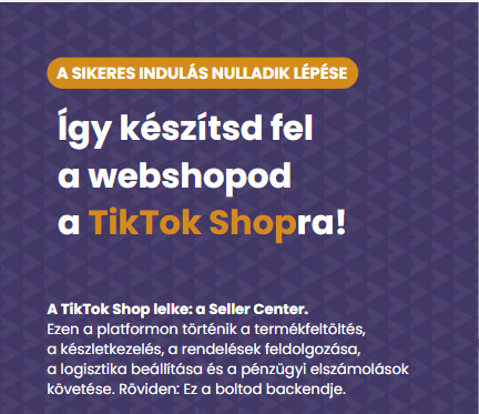 A TikTok Shop felkészítő PDF első oldalának előnézete: Így készítsd fel a webshopod a TikTok Shopra